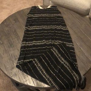 Black and cream maxi dress